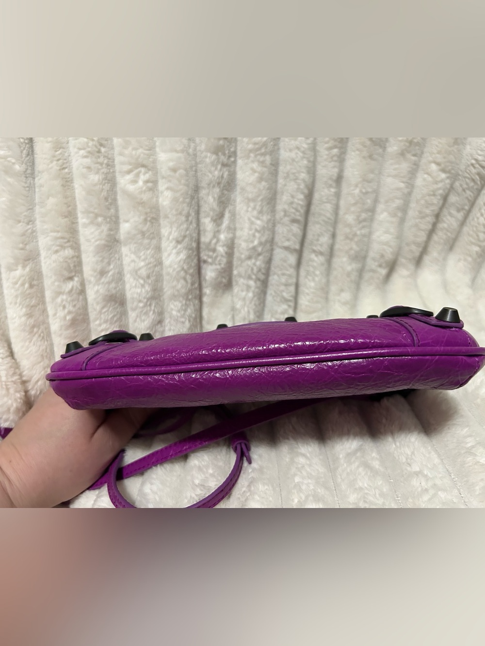 Authentic Balenciaga Bright Fuchsia (Azalee) Le City Pouch on Strap - Picture 5 of 10